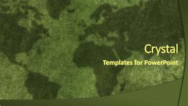  Presentation with abstract green - Audience pleasing slides consisting of world map shadow - green grass abstract backdrop and a tawny brown colored foreground