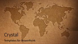  Presentation with corrugated cardboard - Colorful slide set enhanced with world map shows the corrugated backdrop and a coral colored foreground