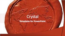  Presentation with wax - Presentation design enhanced with world map sign on wax background and a crimson colored foreground