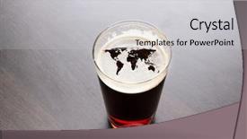  Presentation with beer foam - Audience pleasing slide deck consisting of world map silhouette on foam backdrop and a light gray colored foreground