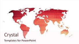  Presentation with world map - Colorful presentation enhanced with beautiful basket texture for use as background backdrop and a coral colored foreground