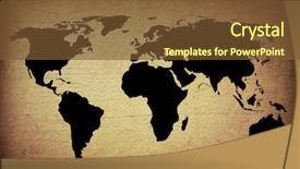  Presentation with artwork - Slide set enhanced with world map vintage artwork - perfect background and a tawny brown colored foreground