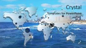  Presentation with oil extraction - Audience pleasing presentation consisting of world map with oil extraction backdrop and a light blue colored foreground