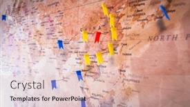  Presentation with city map - Theme featuring world-map-with-pinned-wuhan background and a lemonade colored foreground