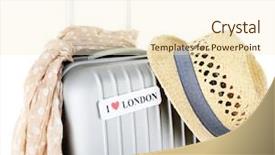  Presentation with rv travel rv motorhome - Colorful slide set enhanced with world migration - travel suitcase scarf and hat backdrop and a  colored foreground