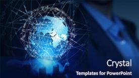  Presentation with technology - Slides having world network - media worldwide technology concept background and a  colored foreground