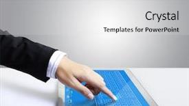  Presentation with touch screen - Slide set consisting of whole flour with wheat ears isolated on white background and a white colored foreground