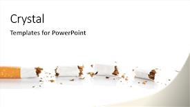  Presentation with tobacco - Cool new presentation with safety cigarettes - world no tobacco day broken backdrop and a white colored foreground