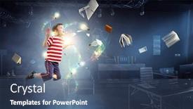  Presentation with world - Slide deck enhanced with world-of-books-concept-mixed background and a ocean colored foreground