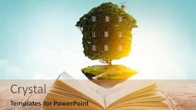  Presentation with world - Presentation featuring world-of-books-concept-mixed background and a gold colored foreground