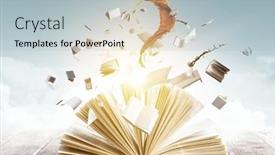  Presentation with world - PPT layouts consisting of world-of-books-concept-mixed background and a light blue colored foreground