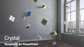  Presentation with world - Presentation theme with world of books mixed media background and a gray colored foreground