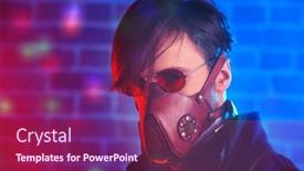  Presentation with steampunk - Colorful slides enhanced with world-of-steampunk-portrait backdrop and a violet colored foreground