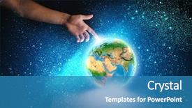  Presentation with world peace - Audience pleasing slide set consisting of world peace - close up of human hand backdrop and a teal colored foreground