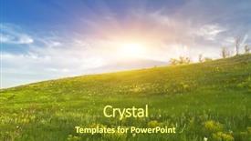  Presentation with dubai evening skyline luxury district - Audience pleasing PPT theme consisting of world peace - evening in flowerings meadows backdrop and a tawny brown colored foreground