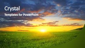  Presentation with world peace - Beautiful presentation featuring world peace - green grass on a background backdrop and a ocean colored foreground