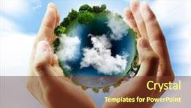  Presentation with world peace - Audience pleasing theme consisting of world peace - holding a glowing earth globe backdrop and a tawny brown colored foreground