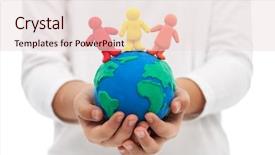  Presentation with harmony - Slide set having world peace - living together in harmony background and a lemonade colored foreground