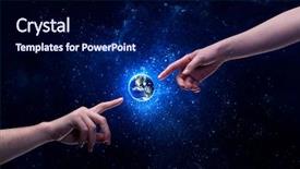 Presentation with god light - Amazing slides having world peace - male god hands backdrop and a navy blue colored foreground