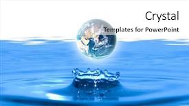  Presentation with world peace - PPT layouts consisting of world peace - planet earth like water drop background and a white colored foreground