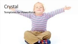  Presentation with world peace - Presentation theme consisting of world peace - portrait of a cute red-haired background and a sky blue colored foreground