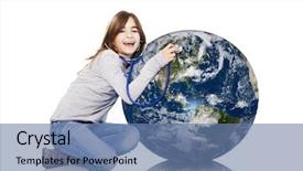  Presentation with auscultate - Amazing presentation having world peace - portrait of a little girl backdrop and a teal colored foreground