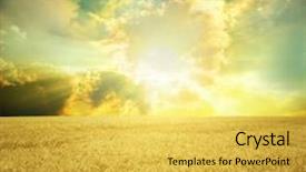  Presentation with world peace - PPT layouts with world peace - yellow meadow under blue sky background and a yellow colored foreground