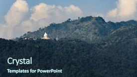  Presentation with world peace - Slide set having world peace pagoda in pokhara background and a wine colored foreground