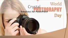  Presentation with world - Slide deck featuring world-photography-day-text background and a white colored foreground