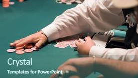  Presentation with poker tournament - Colorful presentation enhanced with world poker tournament backdrop and a ocean colored foreground