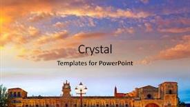  Presentation with way - Theme enhanced with world religion symbols - san marcos in leon sunset background and a  colored foreground