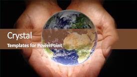  Presentation with black hands - Presentation with world religions - hands holding the earth background and a red colored foreground