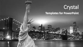  Presentation with tribute - Cool new PPT layouts with world trade - brooklyn brigde tribute in light backdrop and a dark gray colored foreground