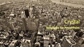  Presentation with new york - Presentation design with world trade - midtown and lower manhattan background and a tawny brown colored foreground