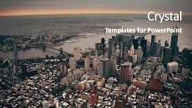  Presentation with bridges - Slides with world trade - new york city manhattan downtown background and a gray colored foreground