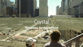  Presentation with world trade center - Beautiful slide deck featuring world-trade-center-ground-zero backdrop and a coral colored foreground