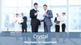  Presentation with blurred vision - Beautiful presentation theme featuring world vision - business background blurred image backdrop and a teal colored foreground