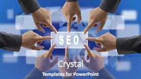  Presentation with marketing - Colorful PPT theme enhanced with world vision - business seo teamwork internet marketing backdrop and a ocean colored foreground