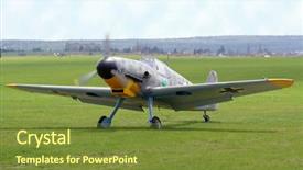  Presentation with world war - Presentation theme having world war ii german messerschmidt background and a tawny brown colored foreground