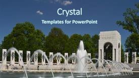  Presentation with memorial service - Theme enhanced with world war ii memorial background and a ocean colored foreground