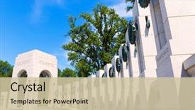  Presentation with world war - PPT layouts featuring world war ii memorial background and a soft green colored foreground