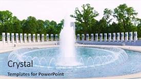  Presentation with world war - Colorful theme enhanced with world war ii memorial backdrop and a  colored foreground