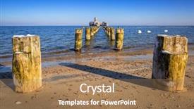  Presentation with sea war - PPT theme featuring world war ii torpedo platform background and a coral colored foreground