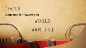  Presentation with world war - Presentation design with world-war-iii-text-written background and a lemonade colored foreground