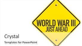  Presentation with world war - Audience pleasing presentation consisting of world war lll sign isolated backdrop and a white colored foreground