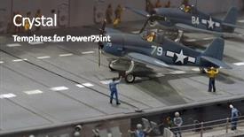  Presentation with world war - Slides consisting of world war two aicraft carrier background and a dark gray colored foreground
