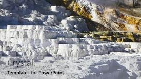  Presentation with yellowstone - Amazing theme having world-wide well-known calcareous formations travertine in yellowstone park backdrop and a light gray colored foreground