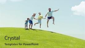  Presentation with family dreams of vacation - Cool new presentation theme with world youth day - happy summer vacation for family backdrop and a  colored foreground