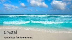  Presentation with mexico cancun - Cool new presentation with world zoning - cancun delfines beach at hotel backdrop and a soft green colored foreground