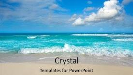  Presentation with mexico cancun - Audience pleasing slide deck consisting of world zoning - cancun delfines beach at hotel backdrop and a soft green colored foreground